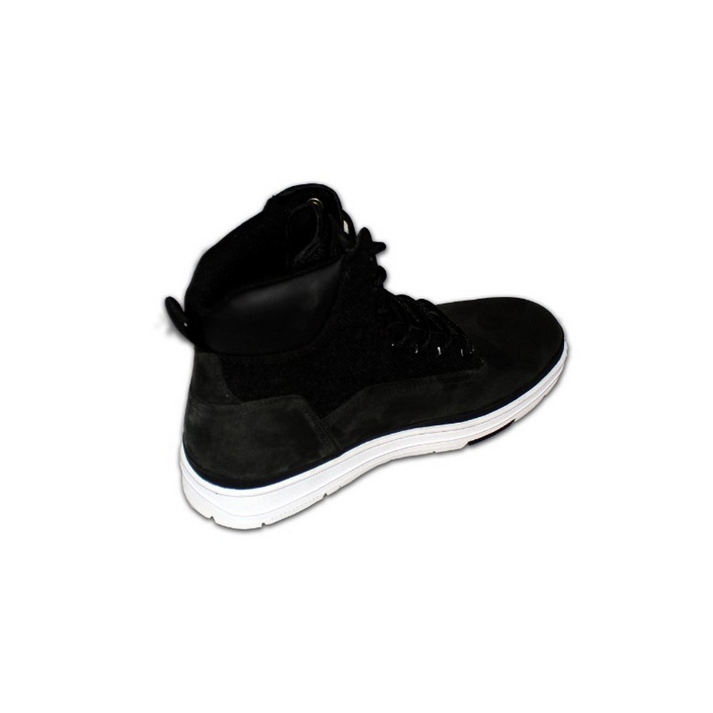 Tênis Bota Botina Masculino Bicolor Preto e Branco Hardline - 1184