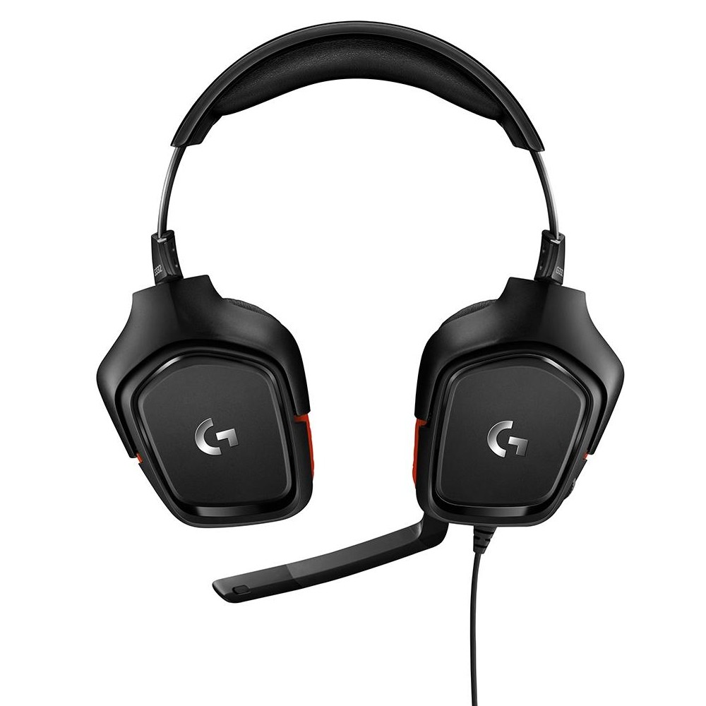 Fone de Ouvido Gamer Headset Preto/Vermelho com Microfone Logitech G332-  981-000755 - TECPRINT
