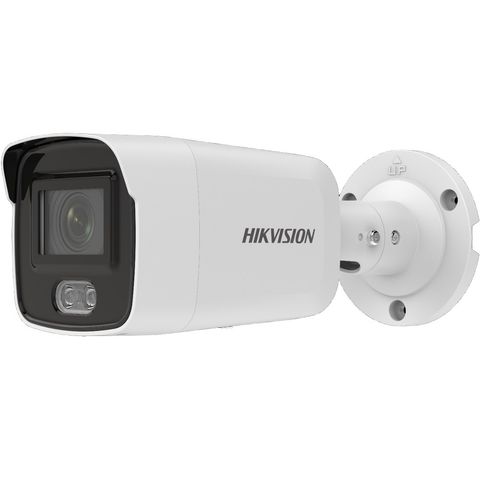 Câmera CFTV IP PoE DS-2CD2047G2-LU 2.8MM Bullet 4.0MP IR 40m 2,8 mm ColorVu Acusense Hikvision