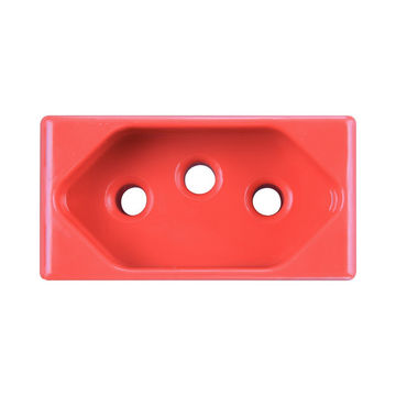 Tomada Modulo 2 Pinos + Terra 20A Módulo Tramontina Giz, Liz, LizCor, Tablet, Lux2, LizFlex, alguns conduletes e Plastibox Vermelho - 57115/033