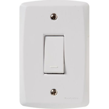 Interruptor 1 Simples 10A Tramontina Lux2 57145/201 com Espelho 4x2 Branco