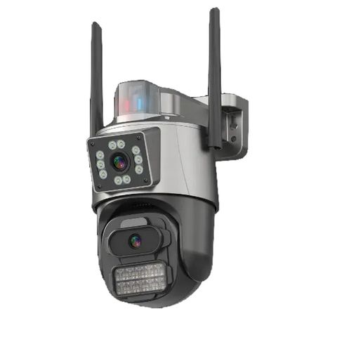 Câmera IP Wireless Speed Dome 355º Wi-Fi Dupla Imagem Visão Noturna Áudio MicroSD - iCSee A38 Bullet PTZ - XC-CW-03
