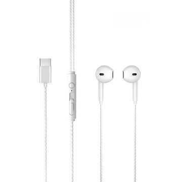Fone de Ouvido Intra-Auricular com Microfone com USB-C Preto Lecoo - EH104WH-C