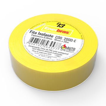 Fita Isolante Autoextinguível Enerbras 20 Metros Amarelo - Unitário - 2000-SINOP-03