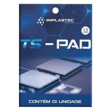 Thermal Pad Almofada Térmica Ts Pad 100x100 x 1.5mm 12.8W/m.K - Implastec PATSPAD15-SINOP-03