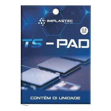 Thermal Pad Almofada Térmica Ts Pad 100x100 x 0.5mm 12.8W/m.K - Implastec PATSPAD05-SINOP-03