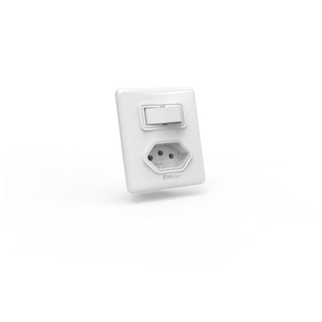 Interruptor 1 Simples 10A 309-ESN Tomada + Espelho 2x2 Enerbras-SINOP-03