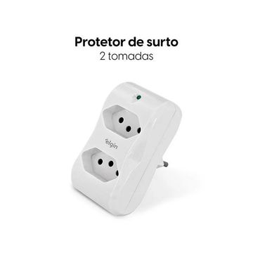 Protetor Surto DPS 2 Tomadas Bivolt 10A Tripolar - Elgin - 46RPS3020000