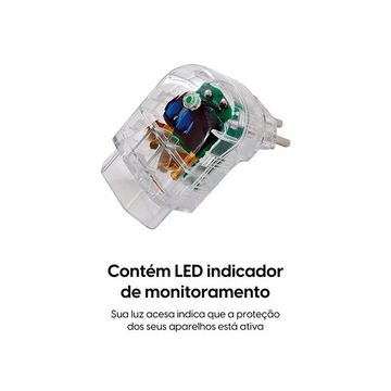 Protetor Surto DPS 1 Tomada Bivolt 10A Tripolar - Elgin - 46RPS3010000