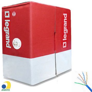 Cabo de Rede 23AWG Legrand Cat.6 LSZH 4 Pares Azul 6302755 Caixa com 305 Metros - 100% Cobre Homologado ANATEL-SINOP-03