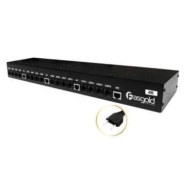 Power Ballun 16 Canais Hibrido 4K com Fonte Fasgold - FS-536