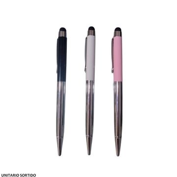 Caneta Esferográfica 1.0mm Média Retrátil Azul com Touch para Smarthphone - Brw - Unitário Sortido - CA0707 - 141366