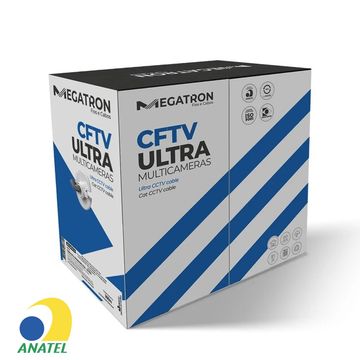 Cabo CFTV 24AWG Ultra Megatron 4 Pares Azul 2772 Caixa com 300 Metros - Homologado ANATEL