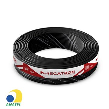 Cabo de Rede Dupla Capa Blindado 24AWG Megatron Cat.5E 4 Pares Preto 2544 Rolo com 100 Metros - 100% Cobre Homologado ANATEL