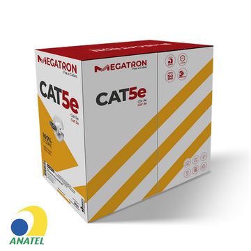 Cabo de Rede 24AWG Megatron Cat.5E 4 Pares Preto - 2312 - Caixa com 305 Metros - 100% Cobre Homologado ANATEL