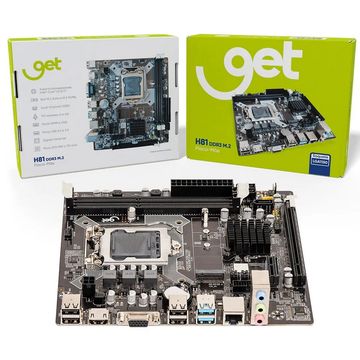 Placa Mãe Goldentec GT H81 M2 Bulk Box para Intel LGA 1150 Memória DDR3 Som Video e Rede