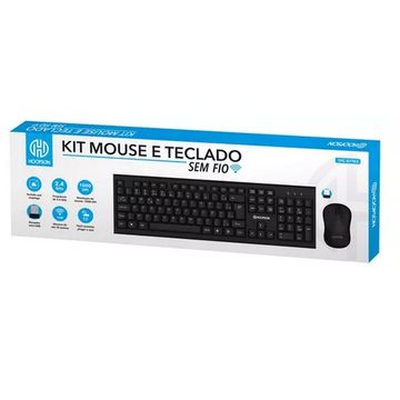 Kit Teclado + mouse Sem Fio Hoopson com Mouse Preto Hoopson - TPC-077KS