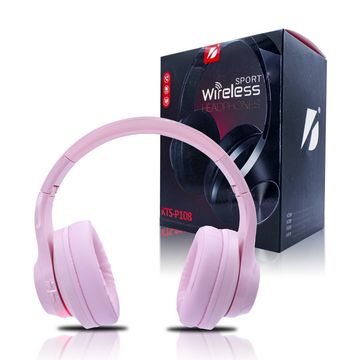 Fone de Ouvido Headset Bluetooth 5.0 com Microfone Rosa X-cell - KTS-P108