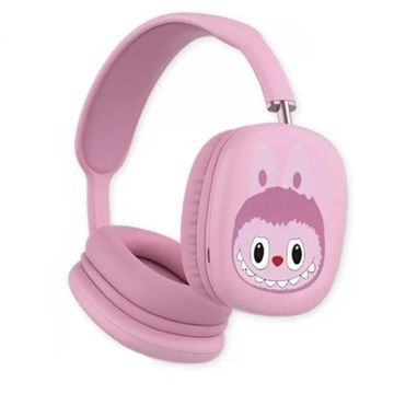 Fone de Ouvido Headset Bluetooth 5.3 com Microfone Rosa Labubu X-cell - XC-BTH-60 - RD-10