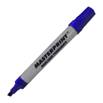Caneta Marcador Permanente 4,5mm Caixa com 12 Unidades Azul - Masterprint - MP615
