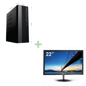 Kit Micro Computador NTC Core i7 6700HQ Memória 8 GB SSD 512 GB com Monitor 22 Polegadas Duex/VxPro