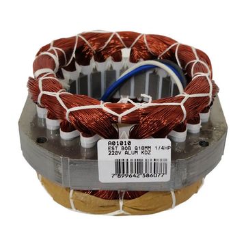 Estator de Bobina para Motor Elétrico Q18mm 1/4Hp 220 Volts KDZ Garen - A01010