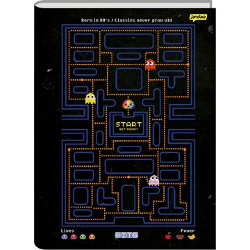 Caderno Brochurão Capa Dura Costurado 80 Fls 200x275 Bits Start - Unitário - Jandaia - 72764-77