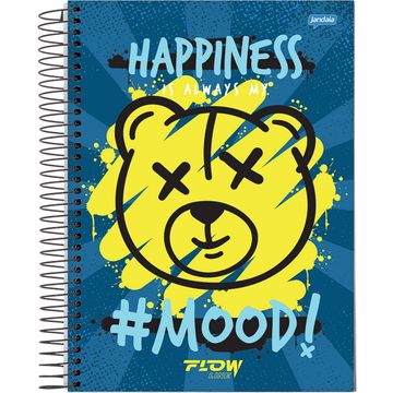 Caderno Universitário Capa Dura Espiral 15 Matérias 240 Fls 200x275 Flow Urso - Unitário - Jandaia - 68754-88