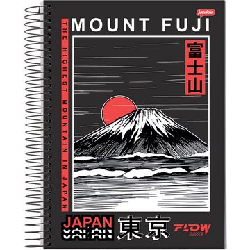 Caderno Universitário Capa Dura Espiral 15 Matérias 240 Fls 200x275 Flow Japan Line - Unitário - Jandaia - 68754-88