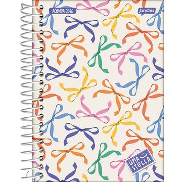 Caderno Universitário Capa Dura Espiral 15 Matérias 240 Fls 200x275 Uma Stella Laço - Unitário - Jandaia - 68793-88