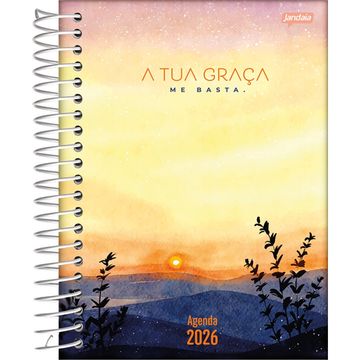 Caderno Universitário Capa Dura Espiral 1 Matéria 80 Fls 200x275 Believe A Tua Graça - Unitário - Jandaia - 69046-26