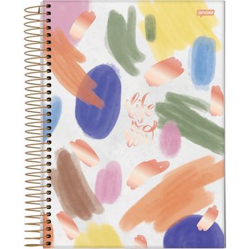 Caderno Universitário Capa Dura Espiral 1 Matéria 80 Fls 200x275 La Creme Life is Now - Unitário - Jandaia - 69016-26