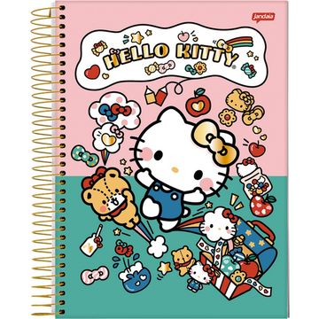 Caderno Universitário Capa Dura Espiral 1 Matéria 80 Fls 200x275 Hello Kitty  - Unitário - Jandaia - 72987-26