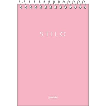 Caderno Universitário Capa Dura Espiral Topo 1 Matéria 80 Fls 200x275 para canhotos Stilo Rosa - Unitário - Jandaia - 78472-77