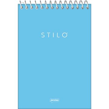 Caderno Universitário Capa Dura Espiral Topo 1 Matéria 80 Fls 200x275 para canhotos Stilo Azul - Unitário - Jandaia - 78472-77