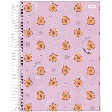 Caderno Universitário Capa Dura Espiral 10 Matérias 160 Fls 200x275 Capy Vibes Roxo - Unitário - Jandaia - 78381-26