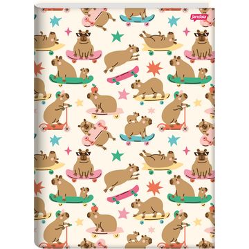 Caderno Brochurão Capa Dura Costurado 80 Fls 200x275 Capy Vibes Branco - Unitário - Jandaia - 78378-77