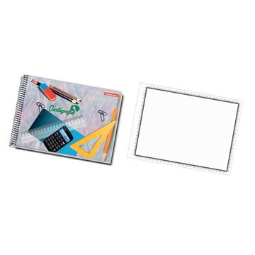 Caderno Cartografia Milímetrado Capa Dura Espiral 48 Folhas 275x200mm Panamericana