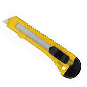Estilete Largo 18mm Amarelo BRW - Unitário - ES1801