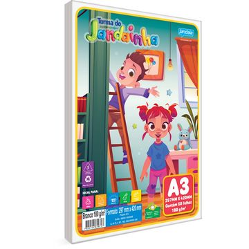 Papel A3 Branco Jandainha 180gr Resma com 50 Folhas - 61971