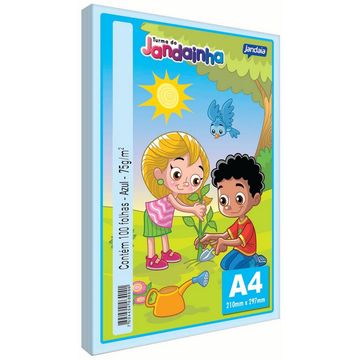 Papel A4 Azul Jandainha 75GR Resma com 100 Folhas - 56733F-SINOP-03