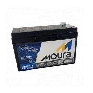 Bateria Selada para Alarmes e No-Breaks 7,0 Ah 12 Volts Moura - 12MVA-7 - 12MVB-7 - 141808