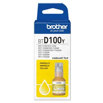 Tinta para Cartucho Brother Amarelo Original - BTD100Y -  5.000 páginas para DCP-T230, DCP-T430W, DCP-T436W, DCP-T530DW, DCP-T730DW e DCP-T830DW-ES-06