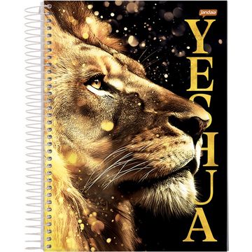 Caderno Universitário Capa Dura Espiral 1 Matéria 80 Fls 200x275 Believe Leão - Unitário - Jandaia - 69046-26