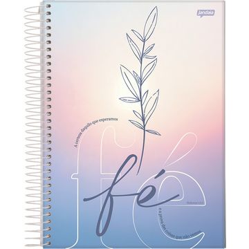Caderno Universitário Capa Dura Espiral 1 Matéria 80 Fls 200x275 Believe Fé - Unitário - Jandaia - 69046-26