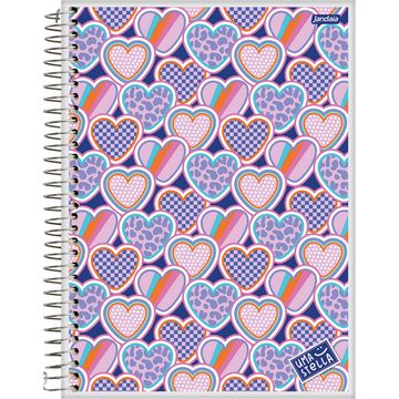 Caderno Universitário Capa Dura Espiral 12 Matérias 192 Fls 200x275 Uma Stella Corações - Unitário - Jandaia - 68792