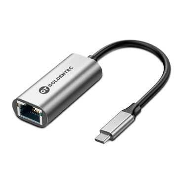 Adaptador USB Type-C Macho x Rede RJ45 10/100/1000 Goldentec Get - 66793