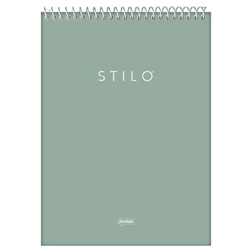 Caderno Universitário Capa Dura Espiral Topo 1 Matéria 80 Fls 200x275 para canhotos Stilo Verde - Unitário - Jandaia - 78472-77