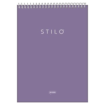 Caderno Universitário Capa Dura Espiral Topo 1 Matéria 80 Fls 200x275 para canhotos Stilo Roxo - Unitário - Jandaia - 78472-77