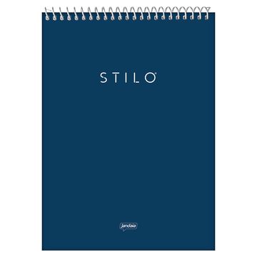 Caderno Universitário Capa Dura Espiral Topo 1 Matéria 80 Fls 200x275 para canhotos Stilo Azul - Unitário - Jandaia - 78472-77